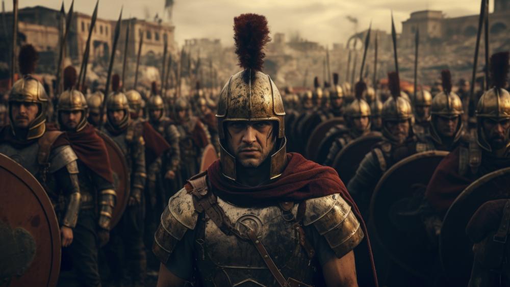 Ancient Warriors of the Roman Legion wallpaper