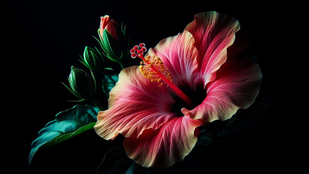 Hibiscus flower - close-up wallpaper