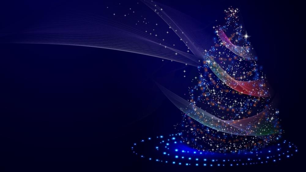 Sparkling Christmas Tree Magic wallpaper