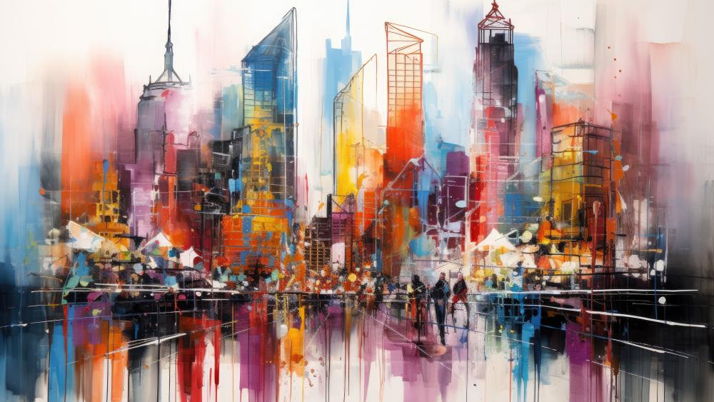 Vibrant New York Dreamscape wallpaper