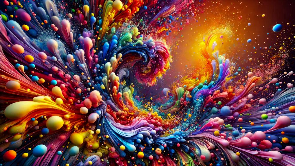 Colorful Whirlwind of Imagination wallpaper