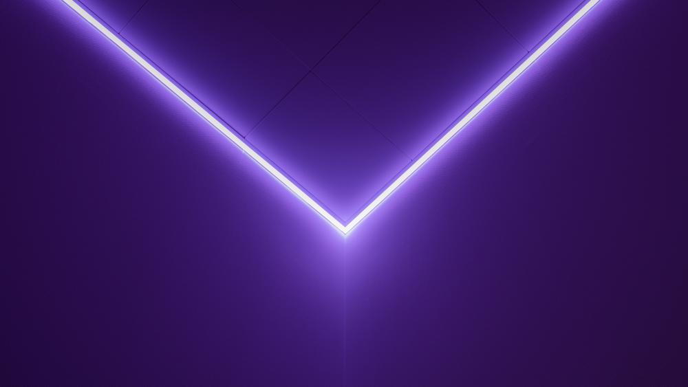 Neon Geometry in Purple Light wallpaper