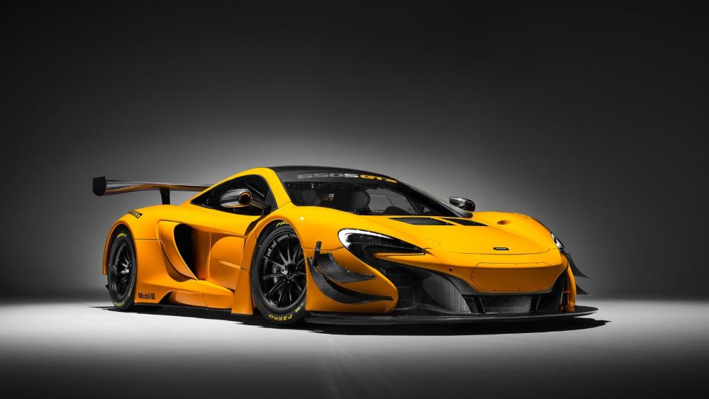 McLaren 650S GT3 in Striking Yellow Livery wallpaper