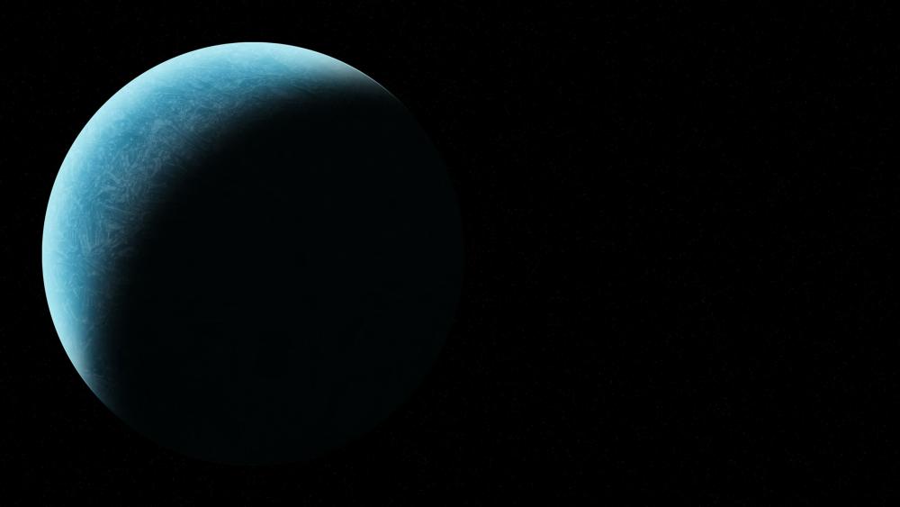 Blue Majesty of Uranus in the Void wallpaper