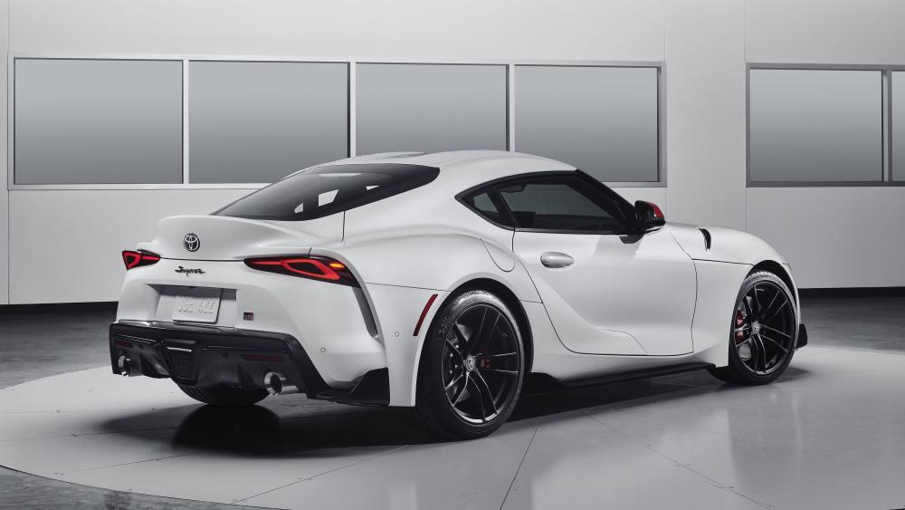 Toyota GR Supra in Pristine White 4K wallpaper