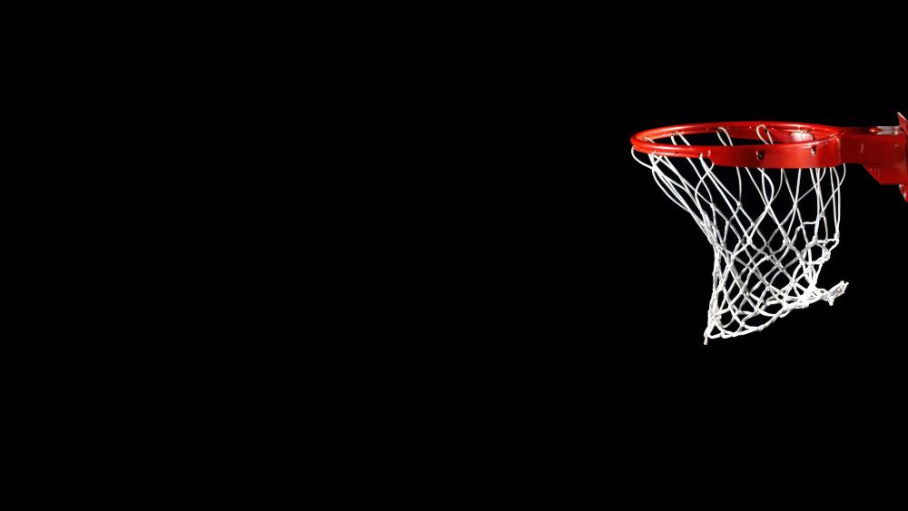 Simple Elegance of Basketball at Night wallpaper