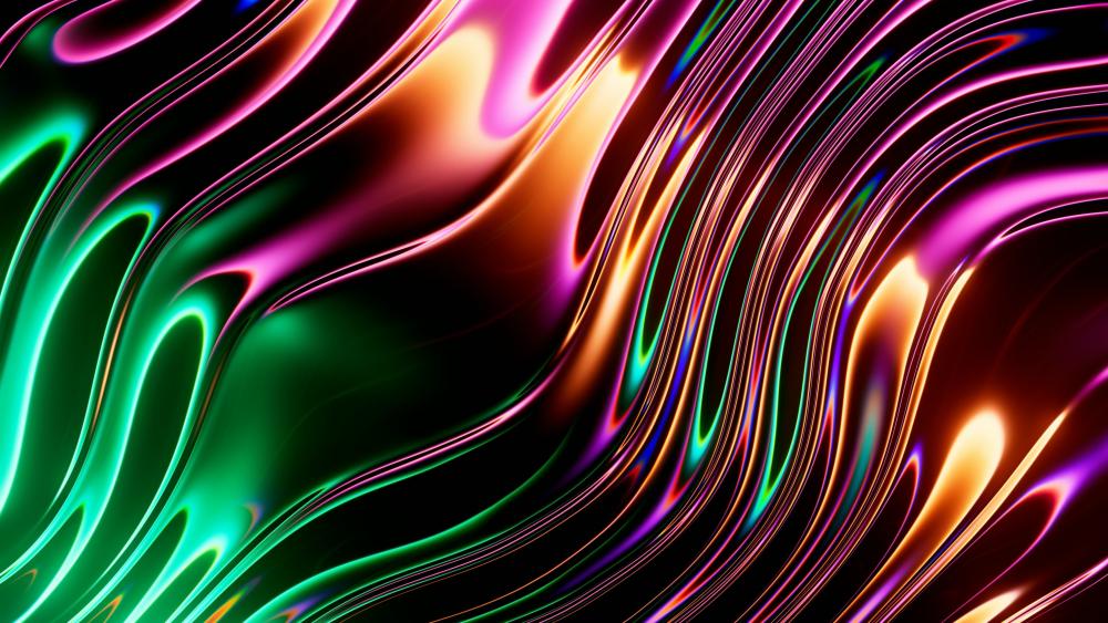 Ethereal Waves of Vibrant Gradients wallpaper