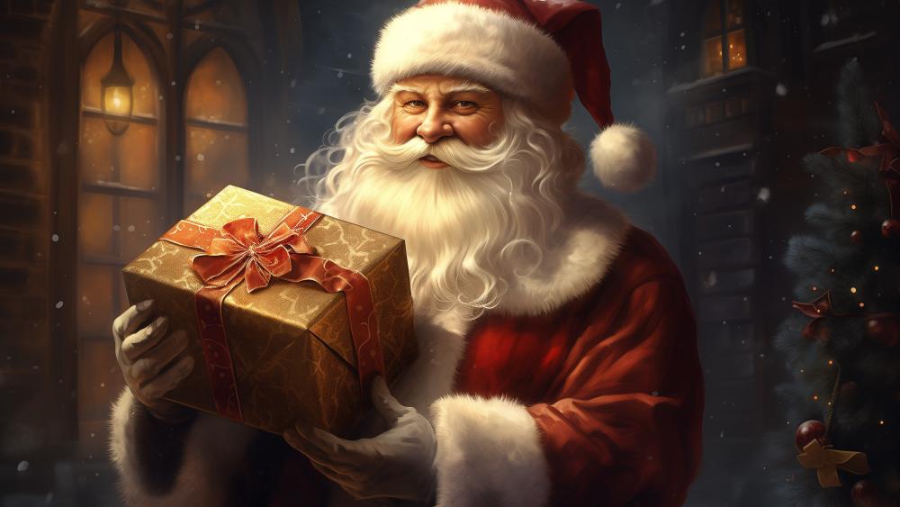 Santa's Enchanted Gift-Giving Night wallpaper