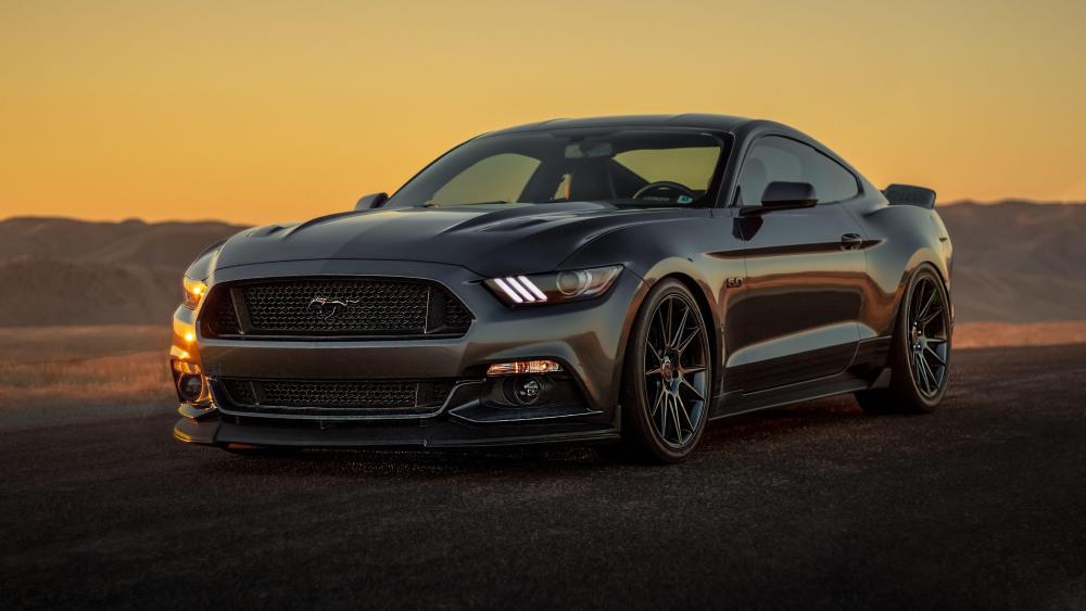 Ford Mustang at Sunset in Stunning 4K Detail wallpaper