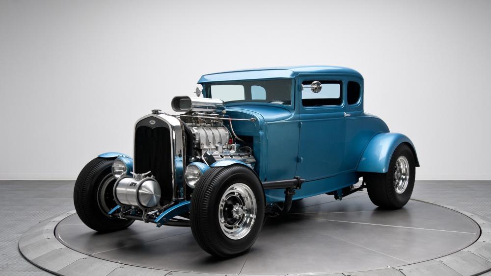 Classic Elegance Vintage Hot Rod Beauty wallpaper