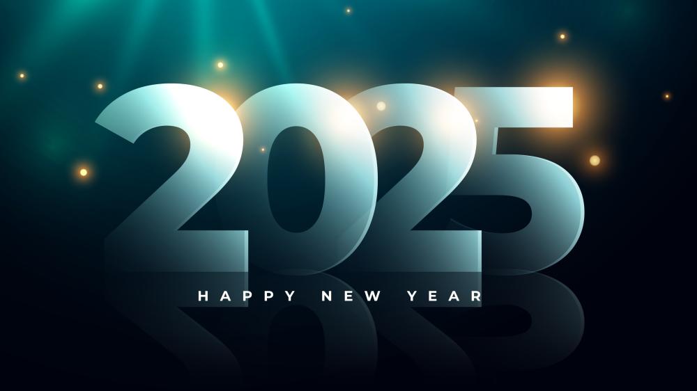 Festive 2025 New Year Celebration Wallpaper in 4K wallpaper