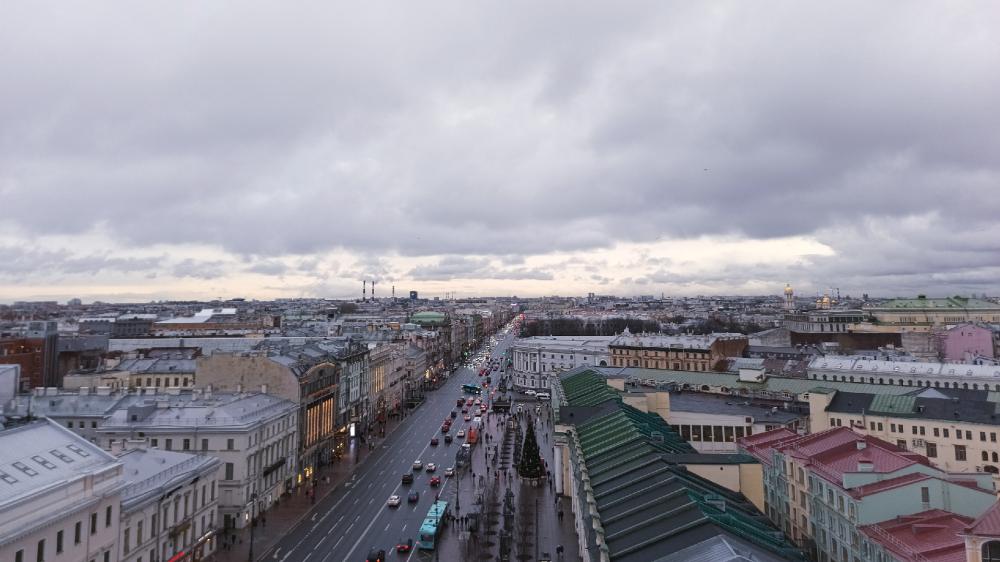 Nevsky Prospekt, view from the Duma Tower wallpaper