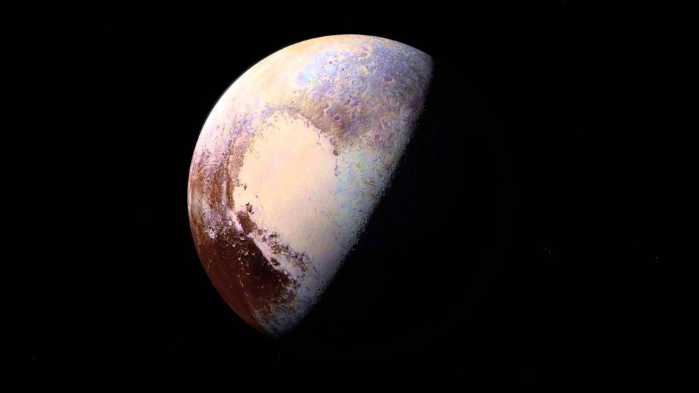 Pluto's Ethereal Majesty: A Celestial Wonder wallpaper