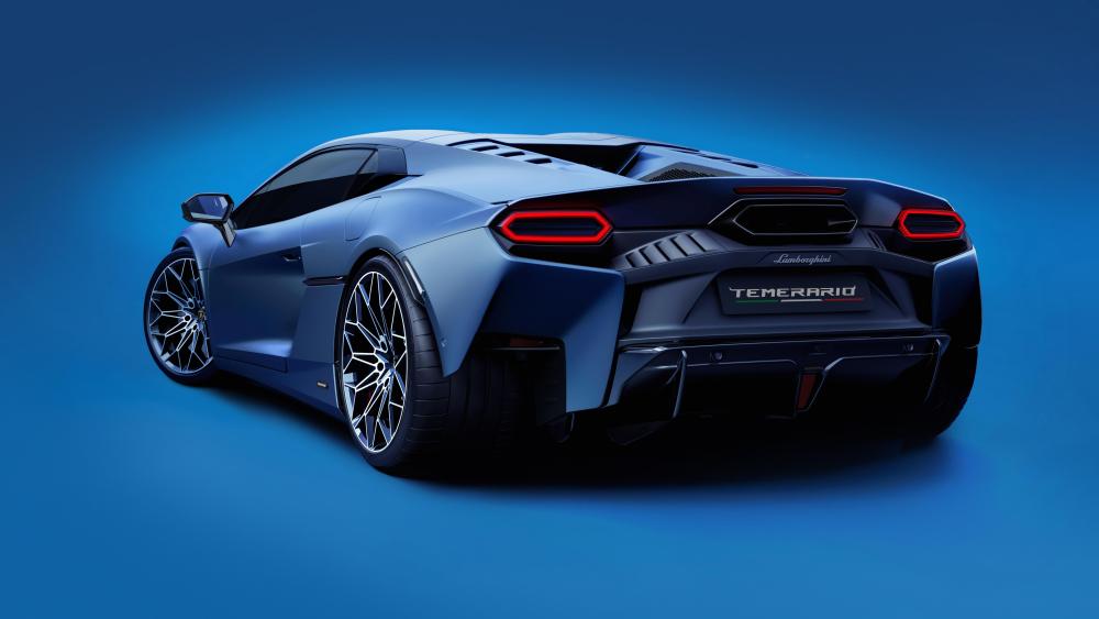 Lamborghini Temerario in Striking Blue Elegance wallpaper