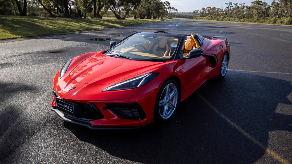 Chevrolet Corvette Stingray in Stunning Red Finish wallpaper