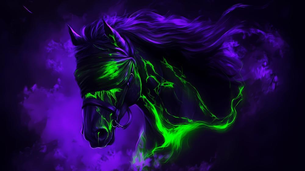 Ethereal Equine Dreamscape wallpaper