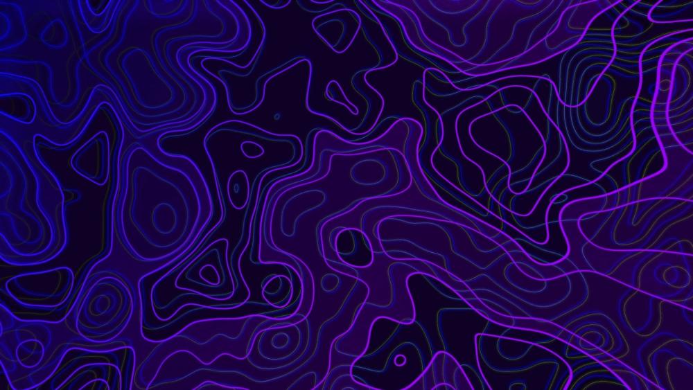 Purple Topographic Illusion wallpaper