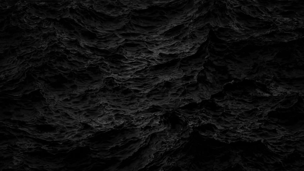 Monochrome Waves of Deep Darkness wallpaper