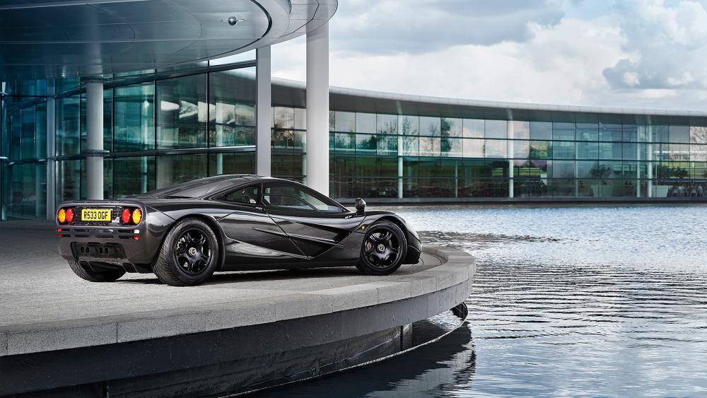 Black McLaren F1 by the Water's Edge wallpaper