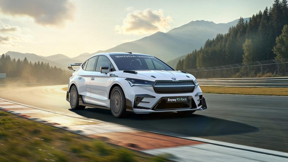 Skoda Enyaq RS Electrifying Performance on Track wallpaper