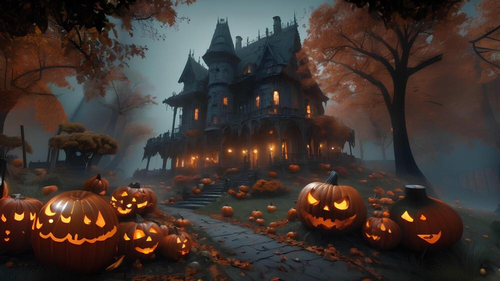 Halloween Nights at the Haunted Castle wallpaper