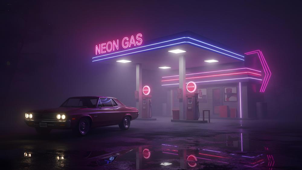 Retro Nocturne Neon Drive wallpaper