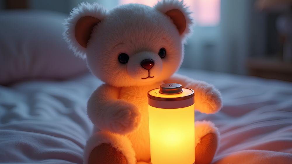 Teddy Bear's Magical Candlelight Glow wallpaper