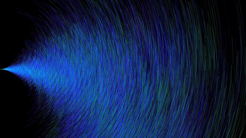 Blue Energy Burst in Dynamic Flow wallpaper