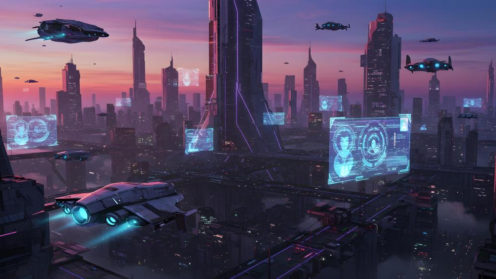 Neon Horizons: The Future Unveiled wallpaper