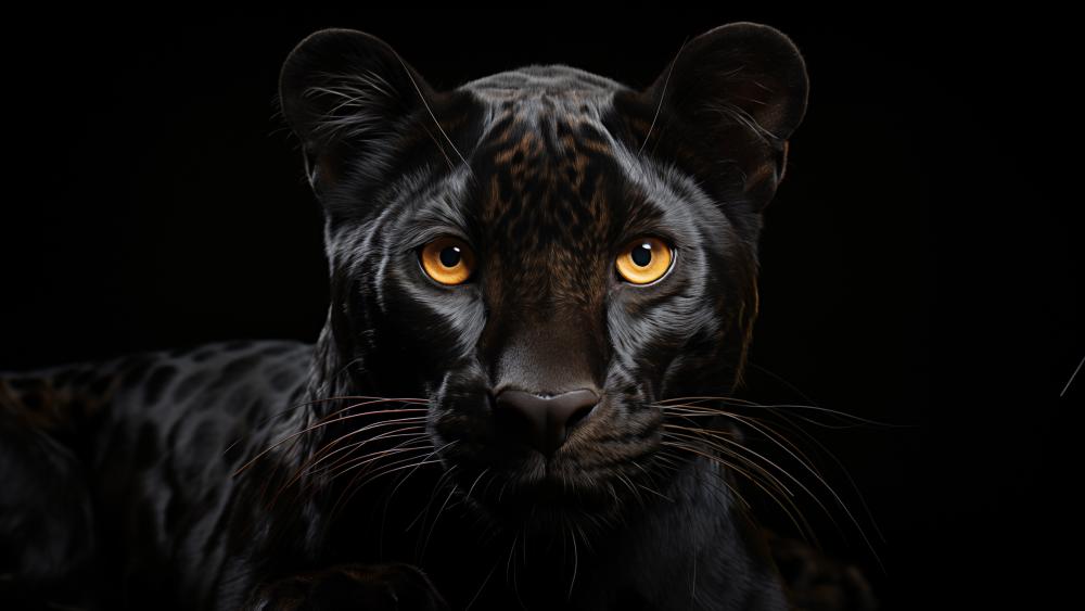 Shadow Majesty of the Black Panther wallpaper