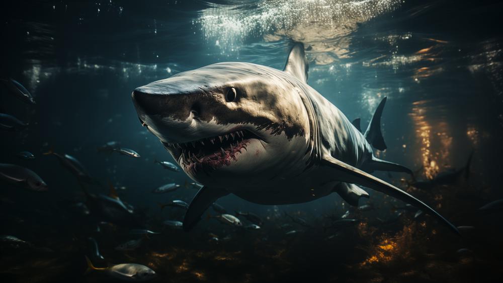 Majestic Shark Underwater Adventure wallpaper