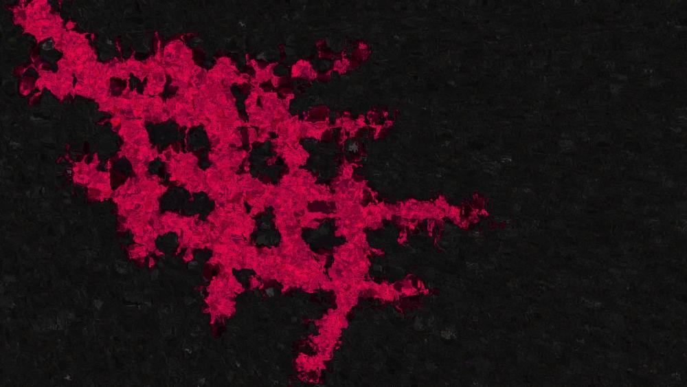 Red Fragments on Midnight Canvas wallpaper