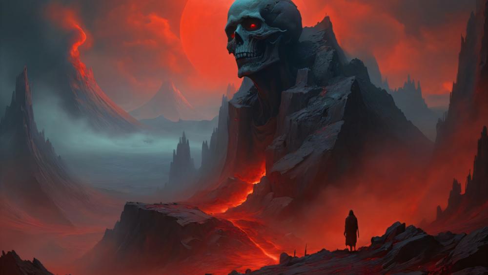 Wandering Through the Realm of Shadows and Skulls wallpaper