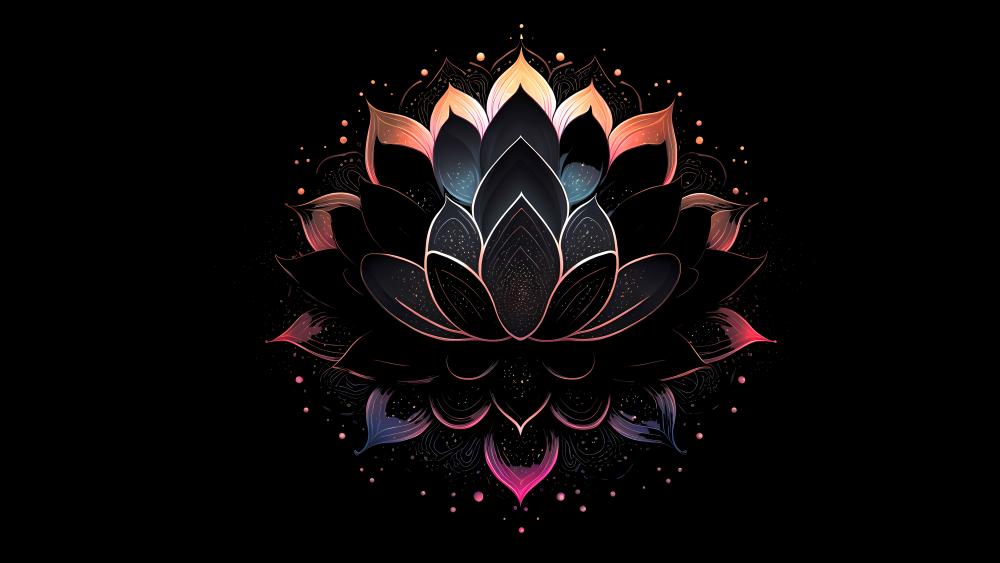 Lotus Blooming in Darkness wallpaper