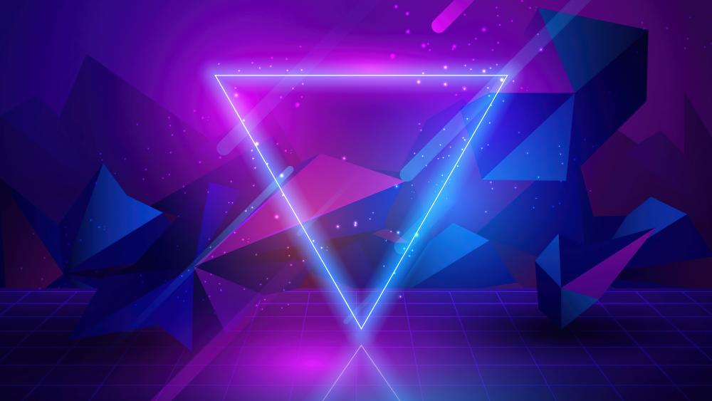 Neon Triangle Synthwave Dreamscape wallpaper