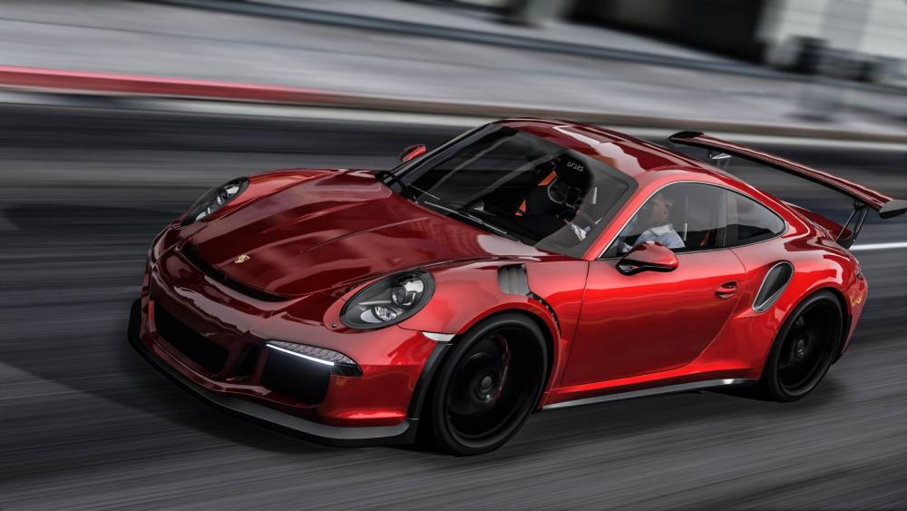 Porsche GT3 RS in Dynamic Motion wallpaper