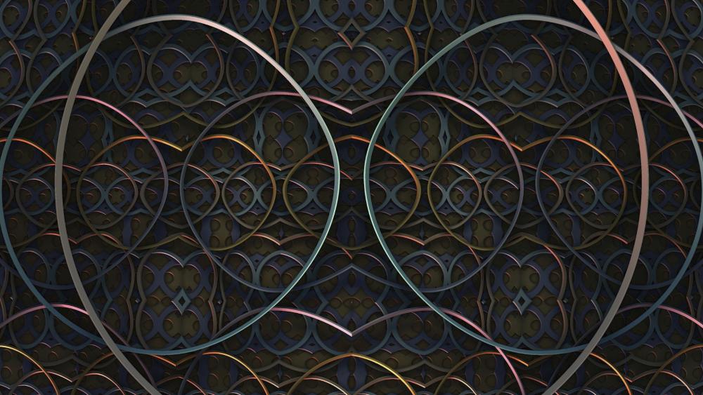 Intricate Circles Abstract Symmetry Design wallpaper