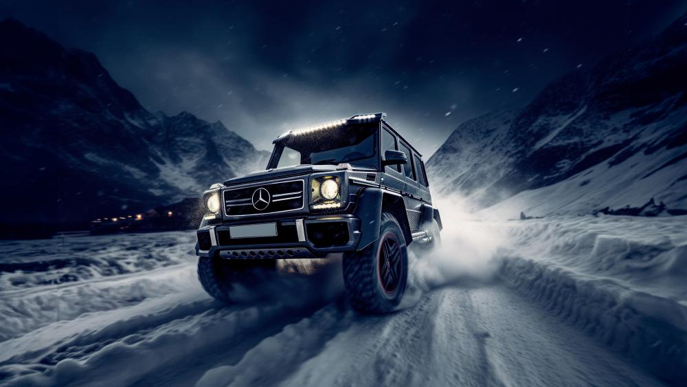 Winter Adventure in a Mercedes-Benz G-Class wallpaper