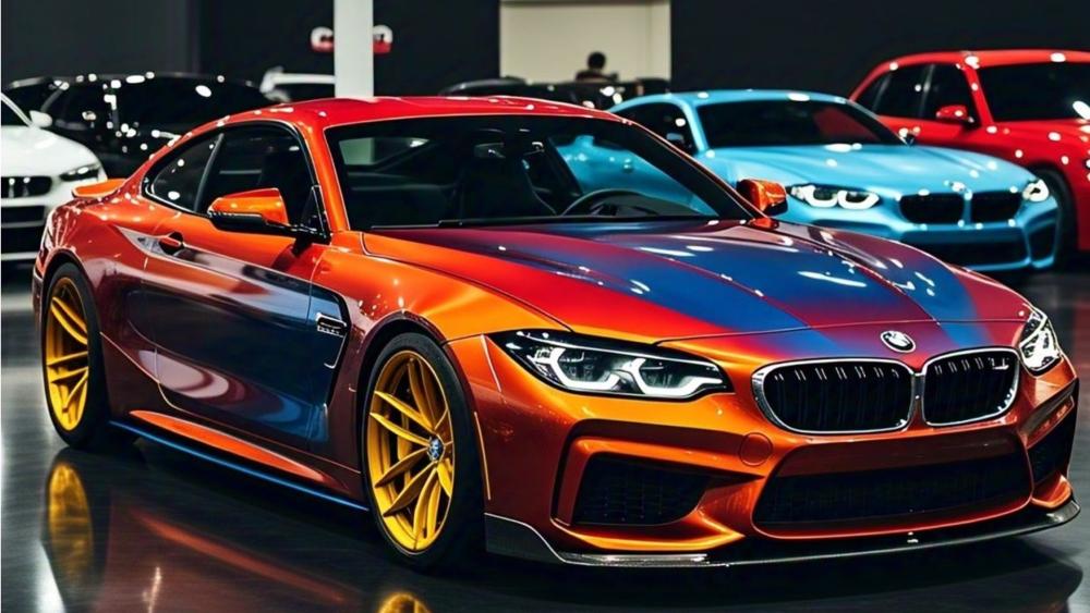 Vibrant BMW Sports Car in Indian Garage wallpaper