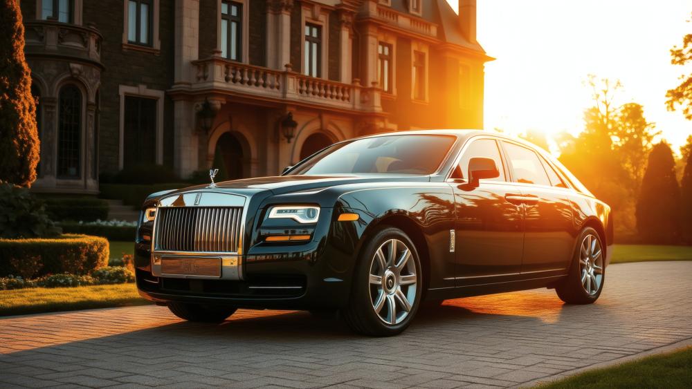 Rolls-Royce Elegance at Sunset in 8K wallpaper