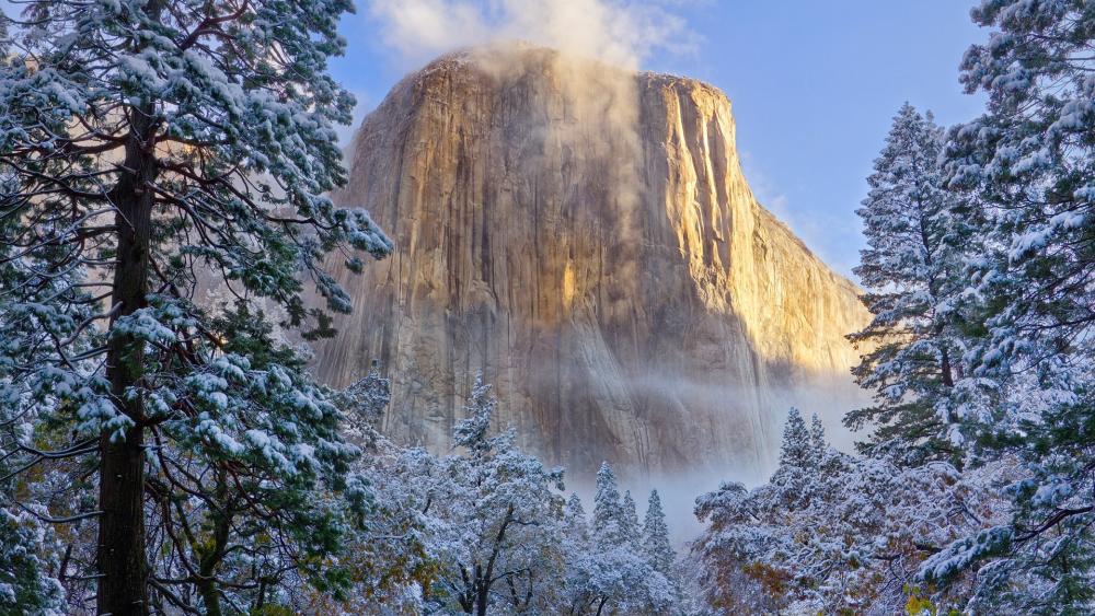 El Capitan in Winter Majesty wallpaper