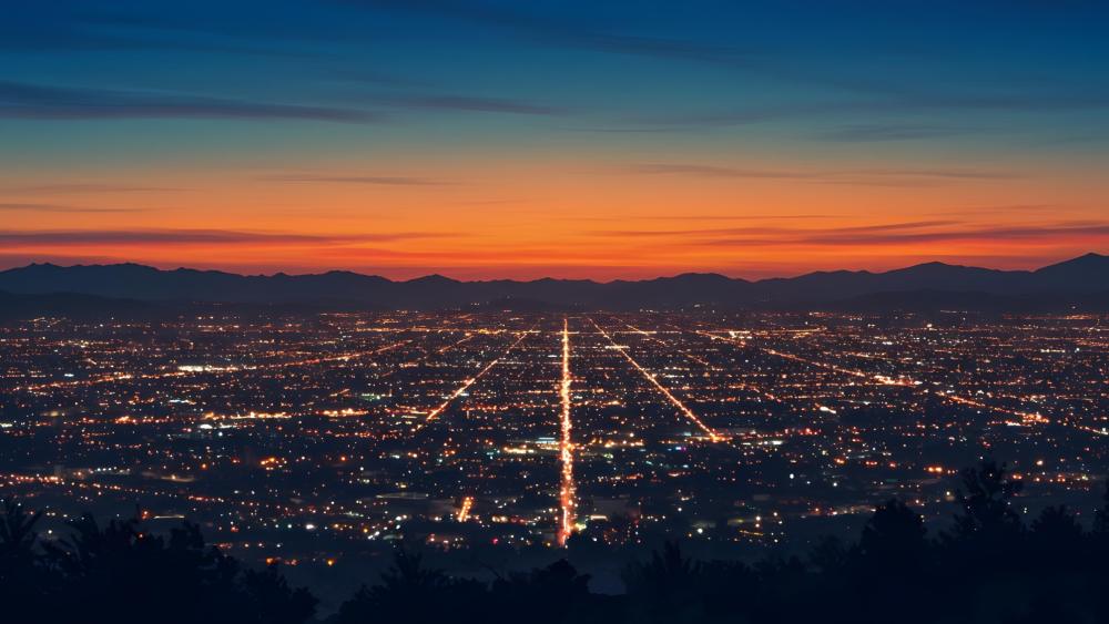 Breathtaking Los Angeles Sunset View from Griffith Park wallpaper