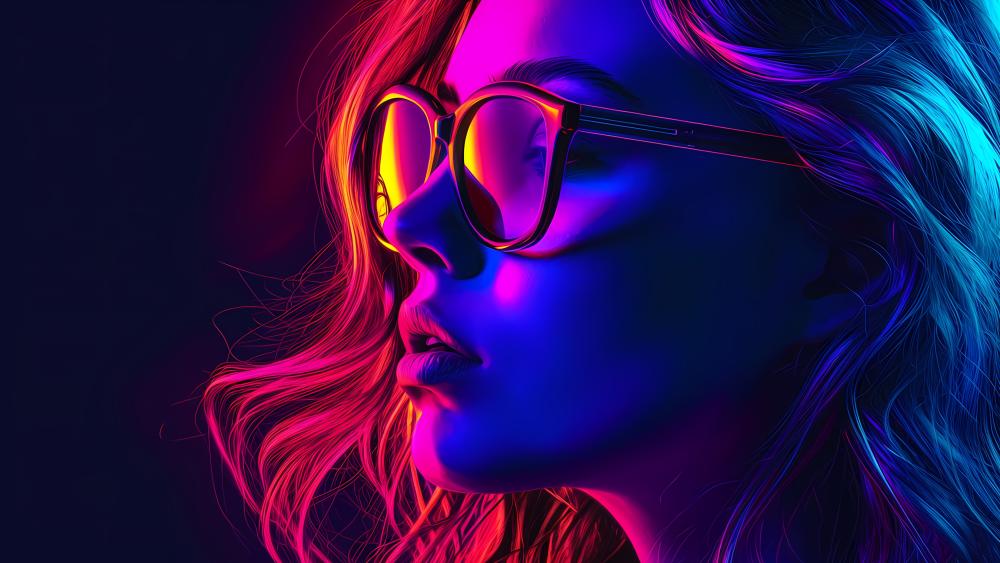 Neon Dreams AI Artistry in 4K wallpaper