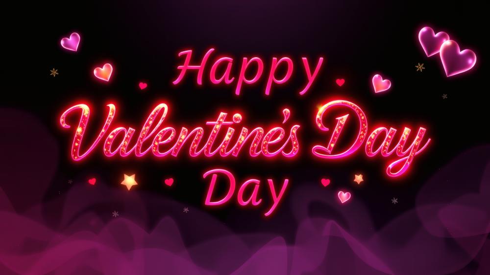 Radiant Valentine's Day Glow wallpaper