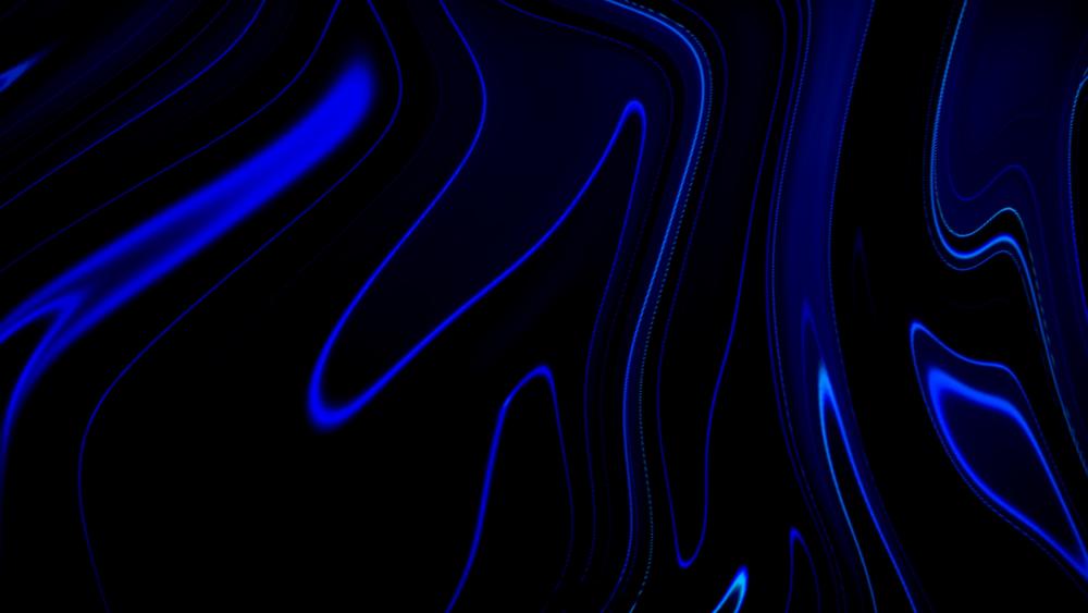 Blue and Black Abstract Waves wallpaper