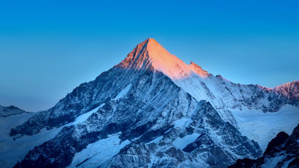 Weisshorn's Majestic Peak at Sunrise wallpaper