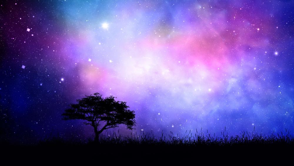 Whispers Among the Stars Enchanted Skyscape 5K Wallpaper wallpaper