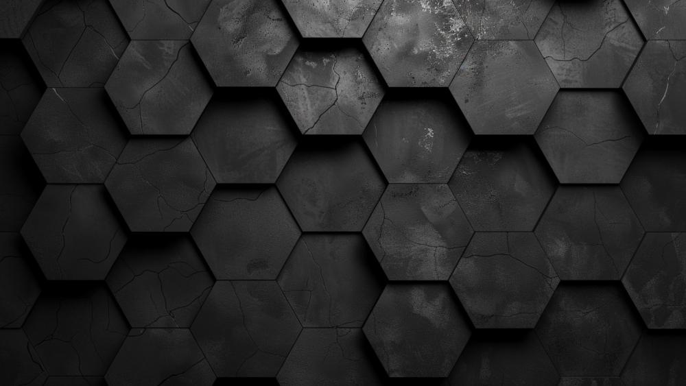 Hexagonal Harmony in Monochrome wallpaper