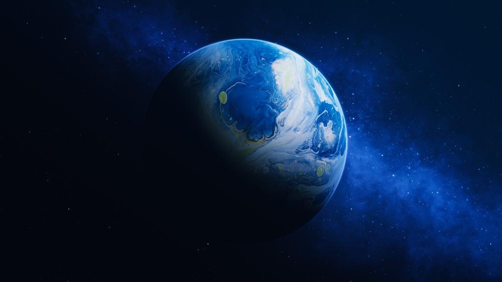 Blue Planet's Celestial Majesty in 4K wallpaper