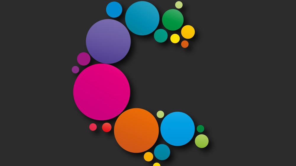 Colorful Circular Symphony in Abstract Minimalism wallpaper